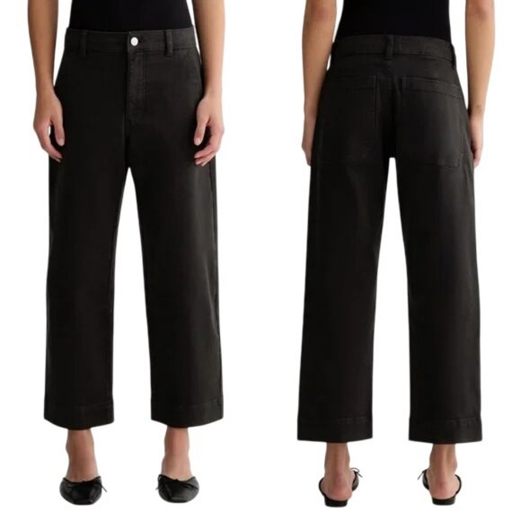 Everlane black cropped straight leg jeans size 2 - Picture 1 of 4